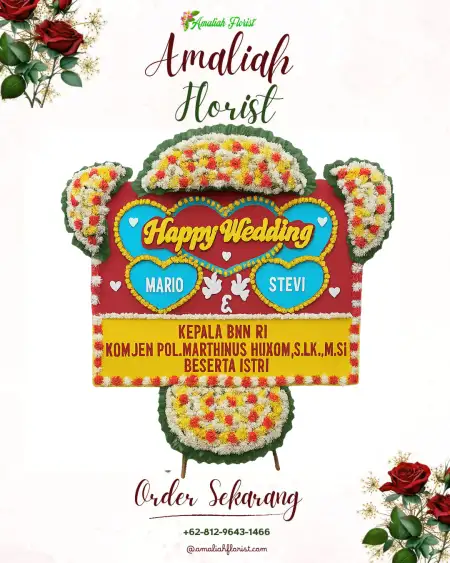 Papan Bunga Pernikahan Cimohong
